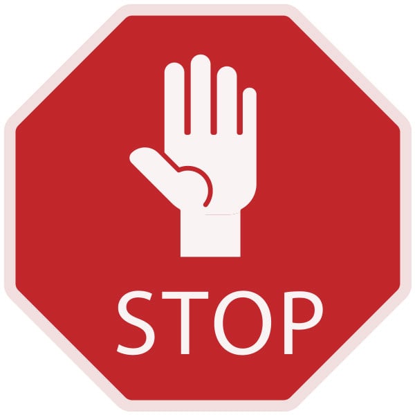 StopSchild mit Hand